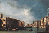 The Grand Canal from Rialto toward the North by Canaletto